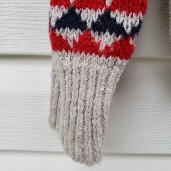 Abercrombie & Fitch Crew Neck Fair Isle Sweater Medium Christmas Soft - Picture 4 of 5